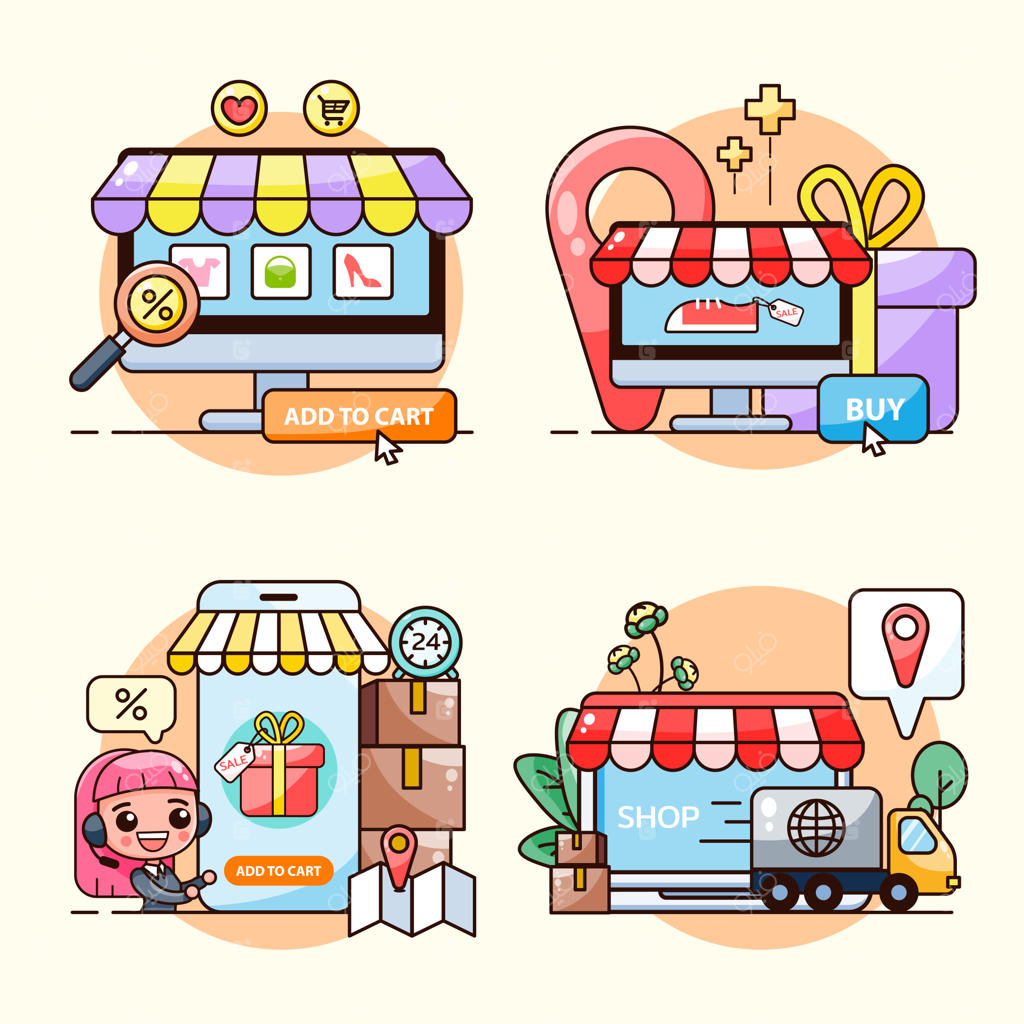 فرآیند خرید و پرداخت آنلاین با استفاده از کامپیوتر، گوشی هوشمند و تبلت