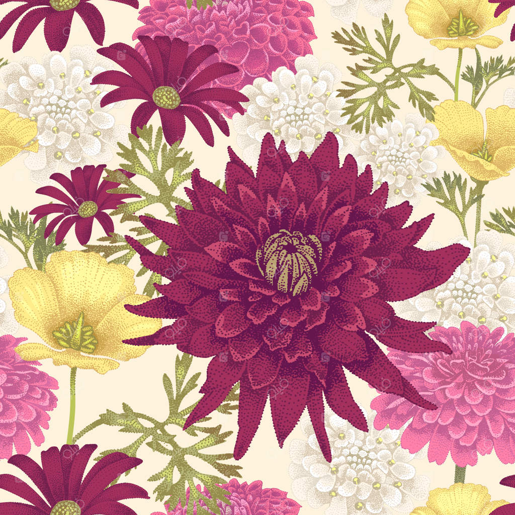 پترن یکپارچه گلدار.