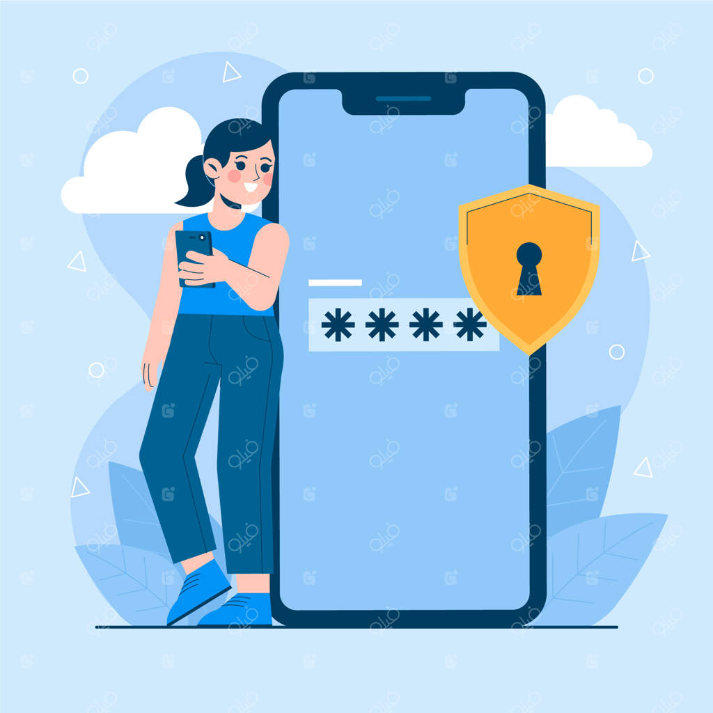 تصویرسازی مسطح برای روز اینترنت امن‌تر