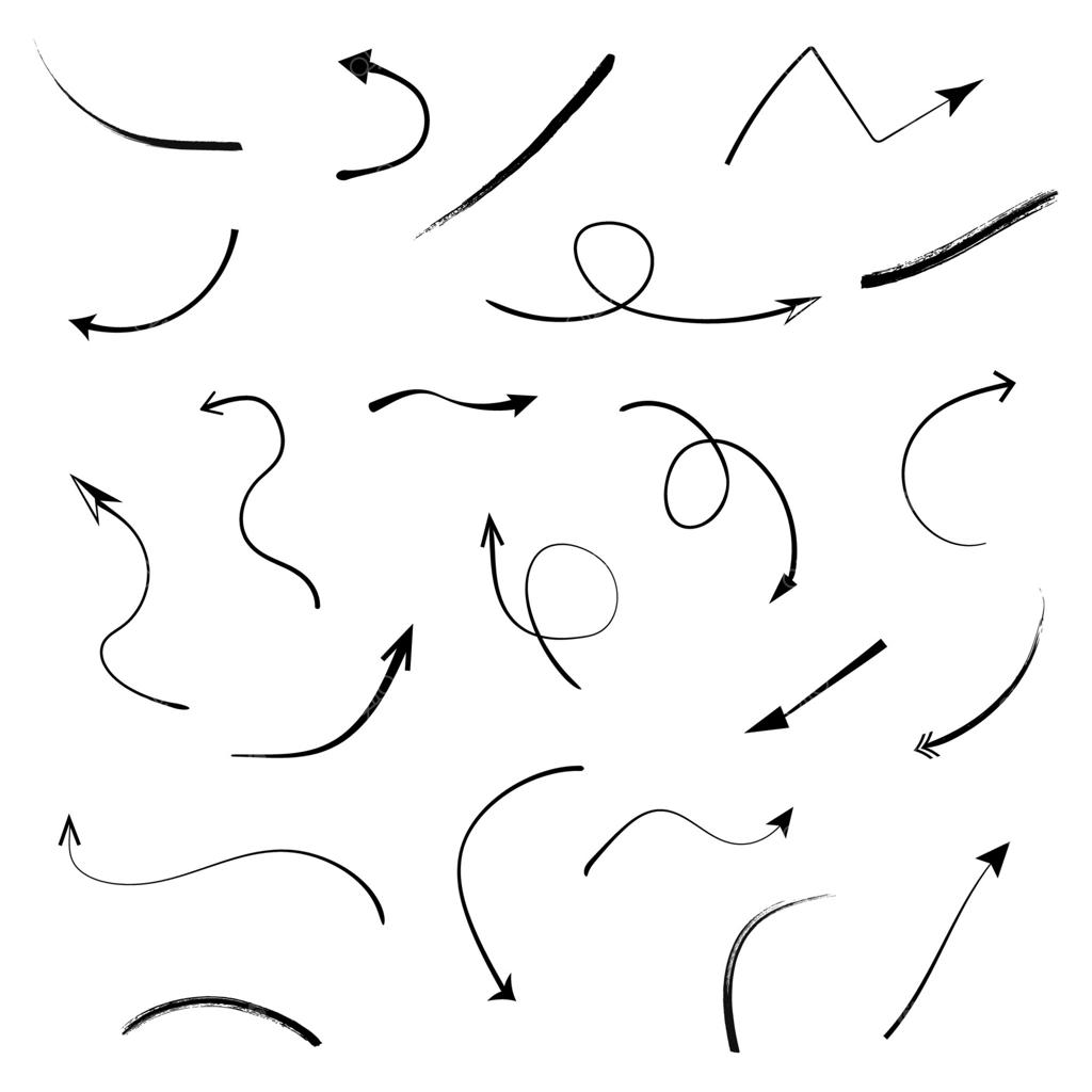 مجموعه‌ای از فلش‌های مشکی