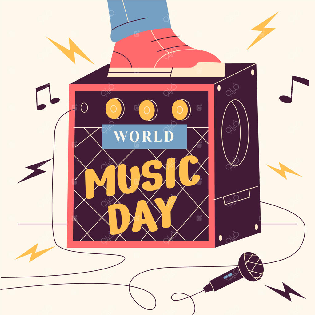 تصویرسازی روز جهانی موسیقی بدون مرز