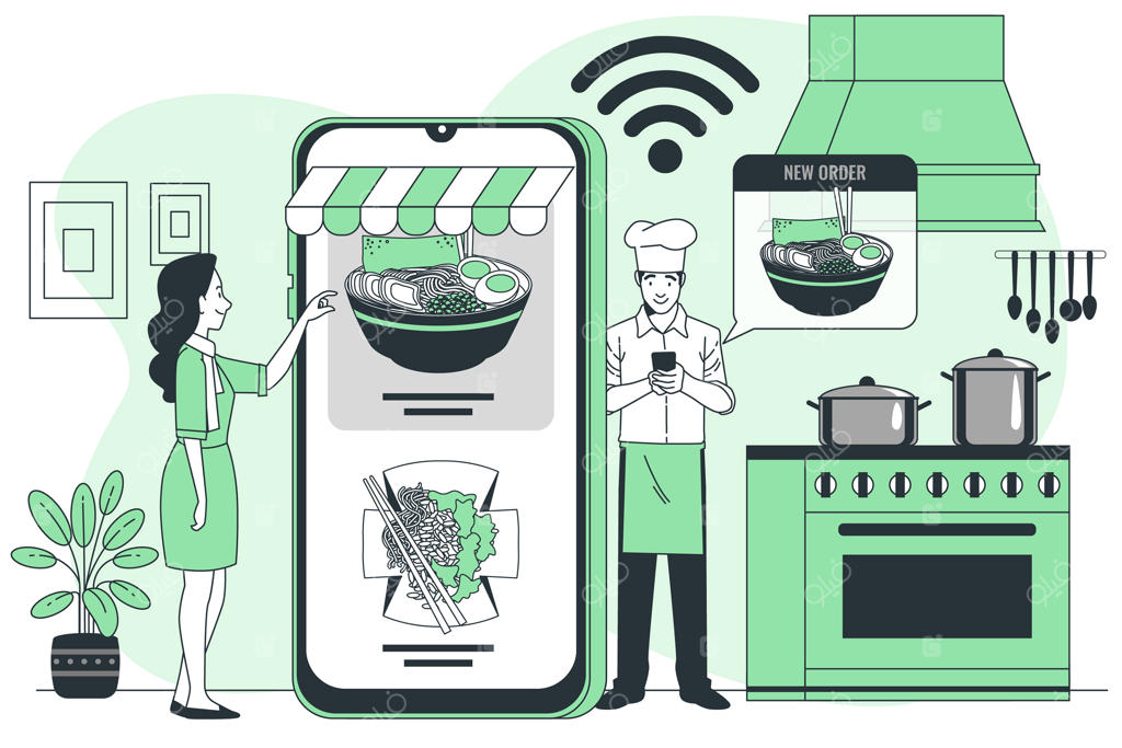 تصویری از مفهوم آشپزخانه ابری