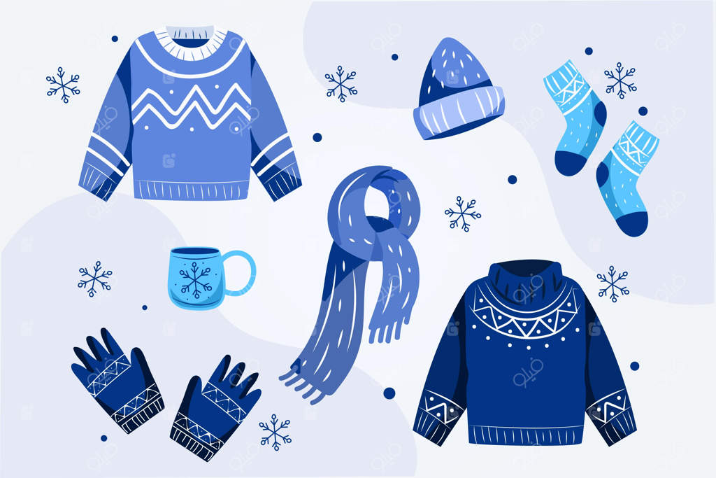 مجموعه لباس‌های گرم و راحت زمستانی با طراحی ساده