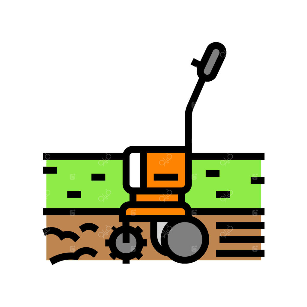 نماد رنگی شخم زنی و نگهداری باغچه