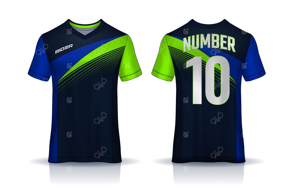 طراحی تی‌شرت ورزشی فوتبالی