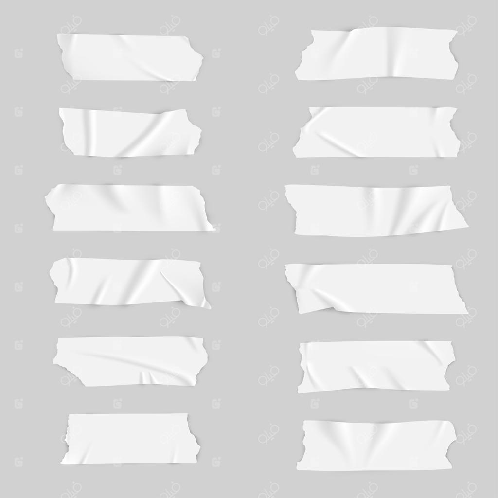 مجموعه‌ای واقعی از نوار چسب.