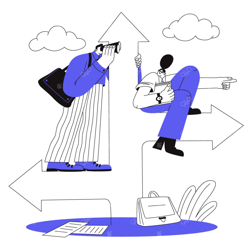 تصویرسازی دستی انتخاب کسب‌وکار