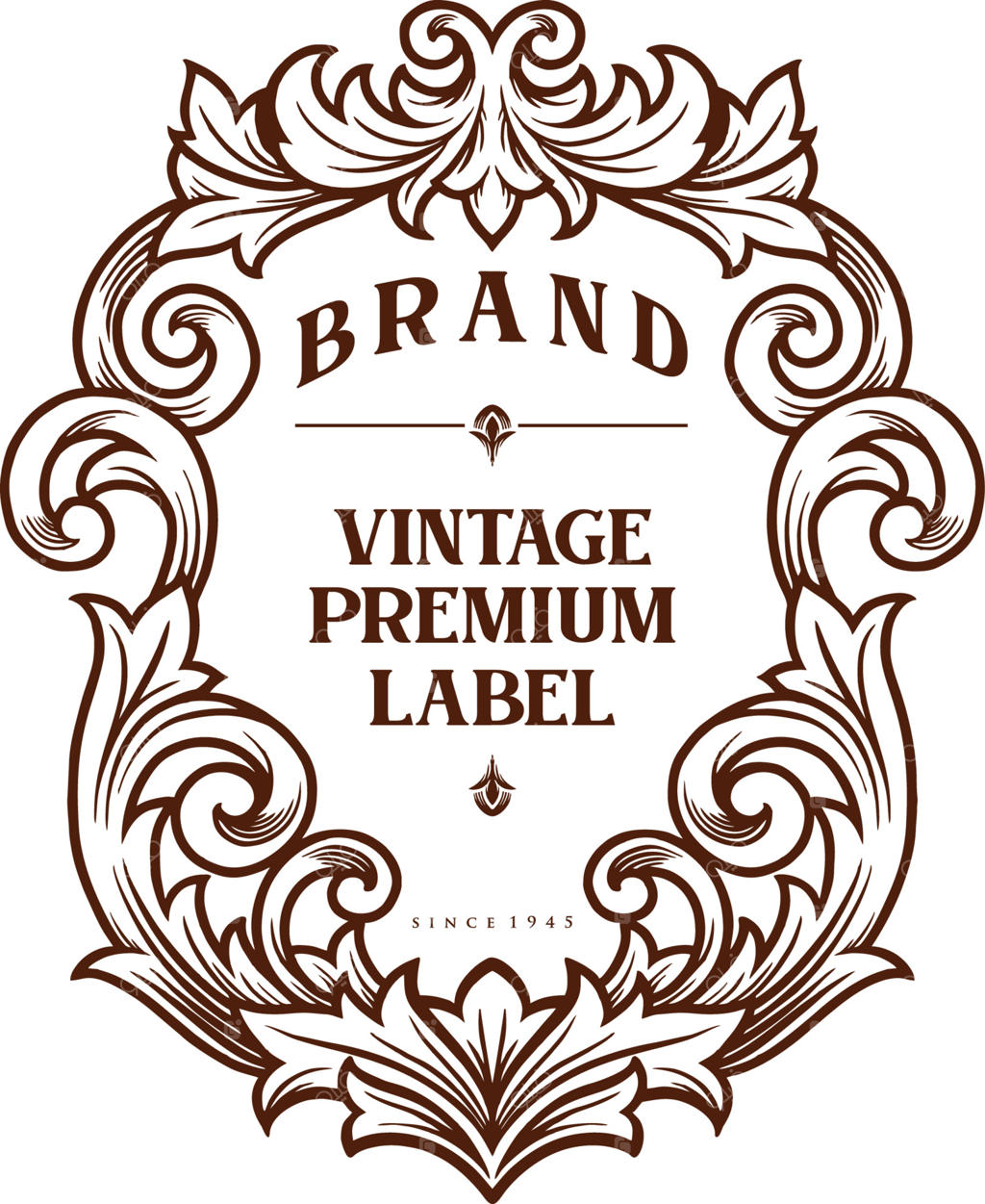 طرح سیلوئت نشان کالیگرافی با تزئینات گل