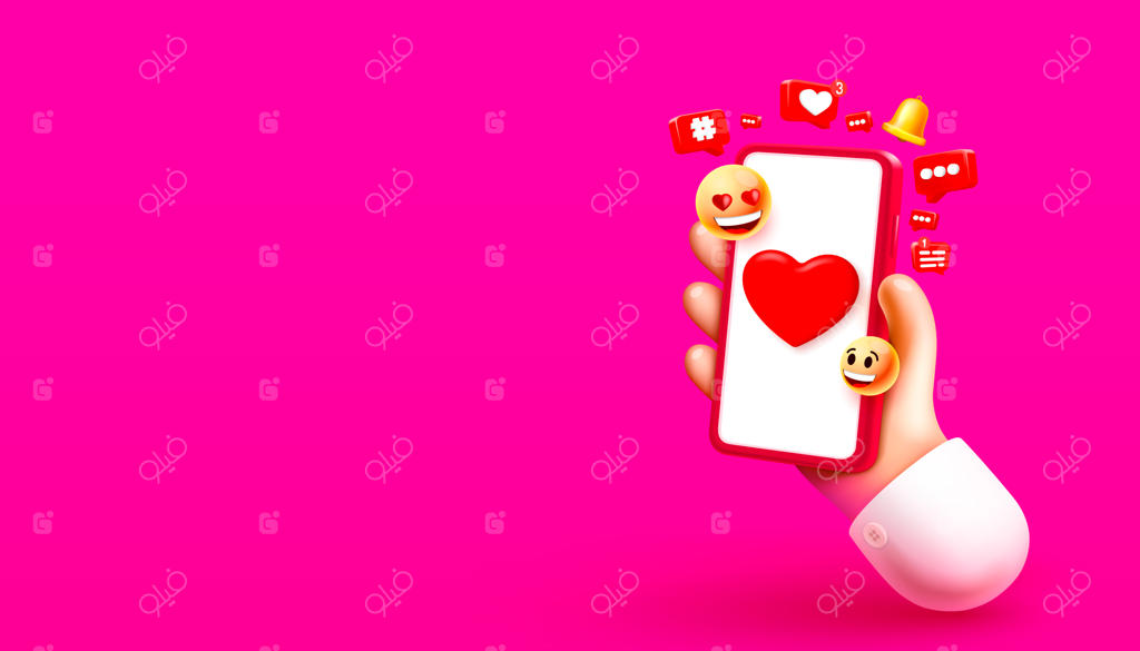 ما را در شبکه‌های اجتماعی دنبال کنید - طراحی وکتور مشابه اپلیکیشن‌های افزایش فالوور