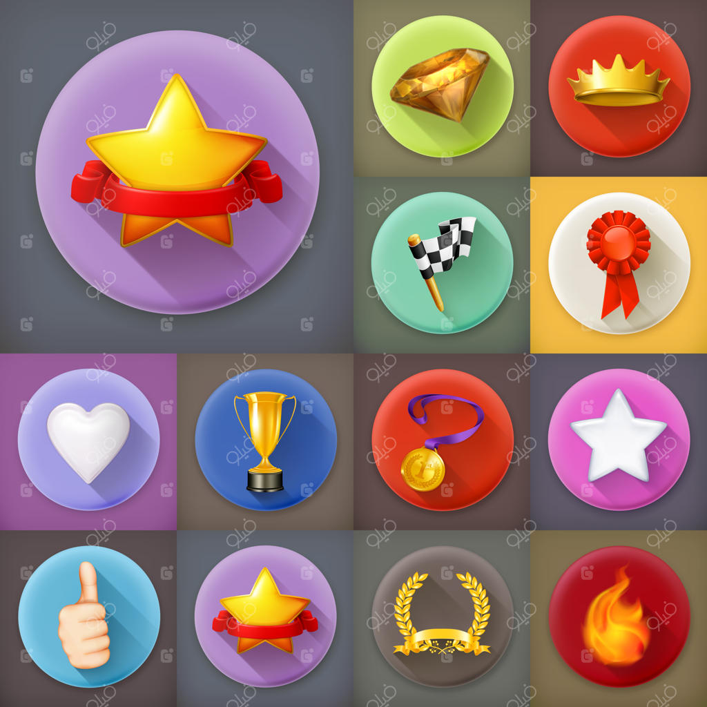 آیکون‌های جوایز و دستاوردها