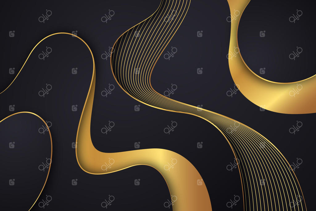 پس‌زمینه لوکس با جزئیات طلایی و گرادینت