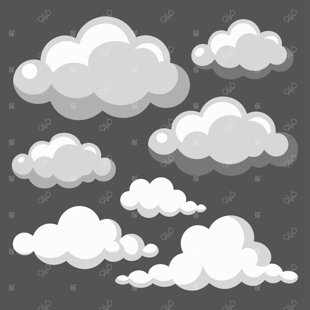 مجموعه وکتور ابر برای طراحی کلیپ‌آرت