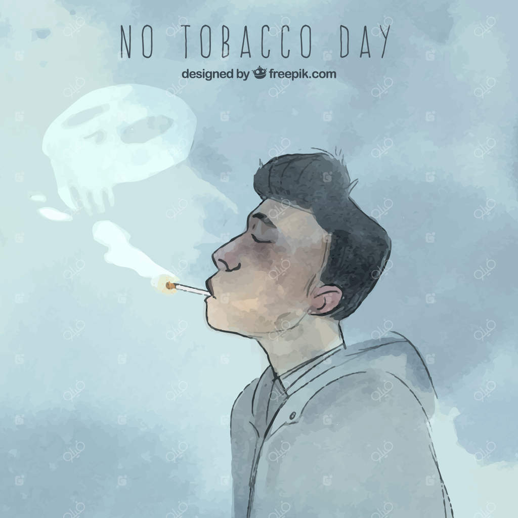 مردی که دودی به شکل جمجمه می‌فرستد