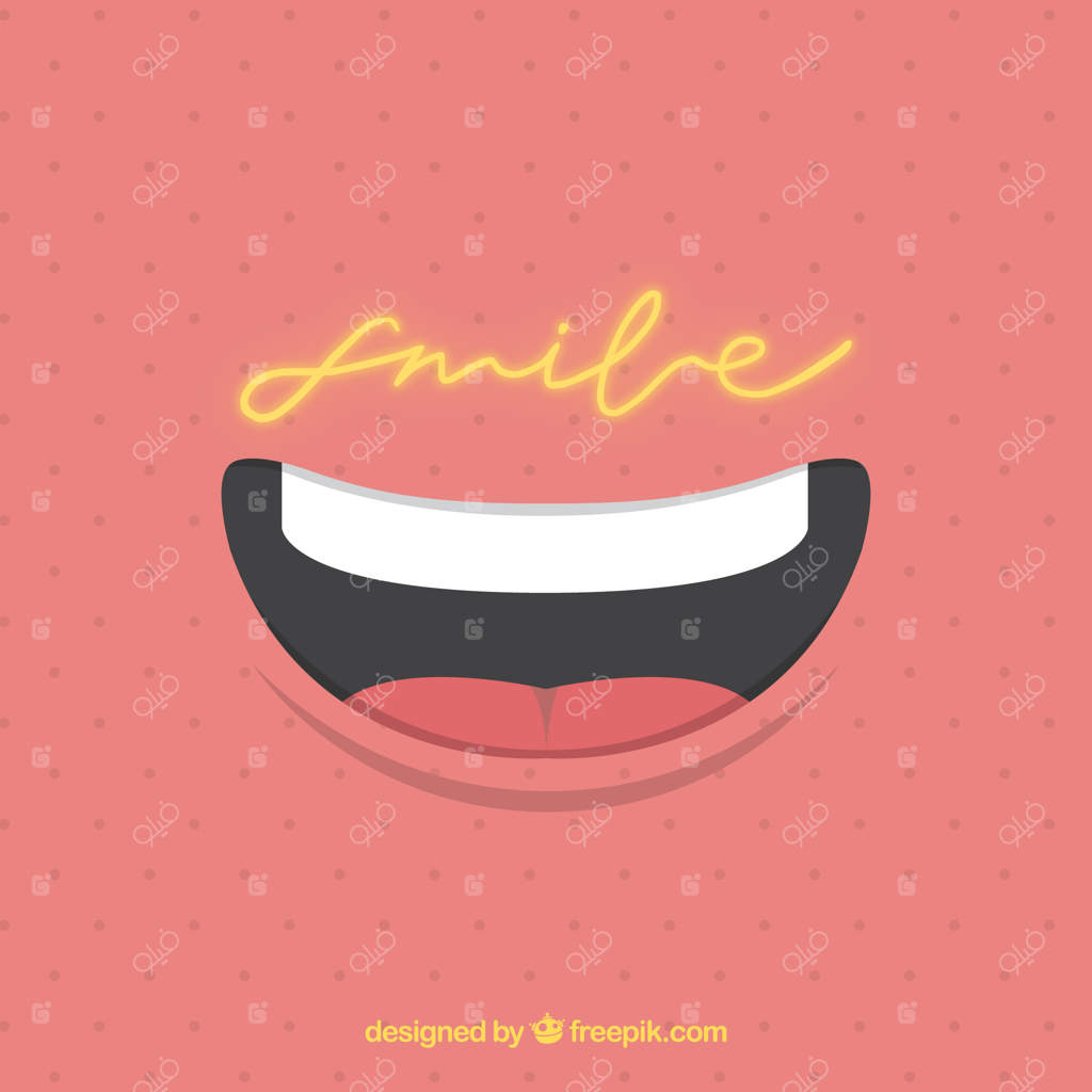 پس‌زمینه نقطه‌ای با لبخند