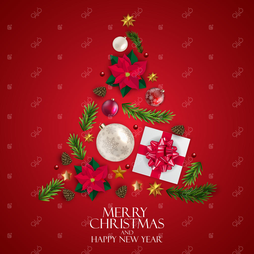زمینه سال نو و کریسمس مبارک