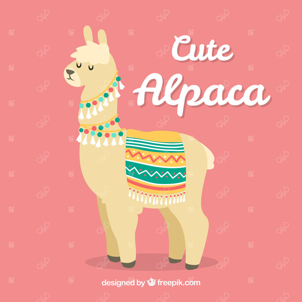 پس‌زمینه آلپاکای بامزه