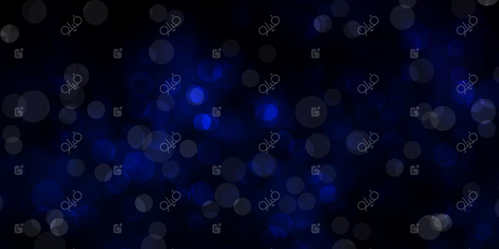 پترن وکتور آبی تیره با دایره‌ها.