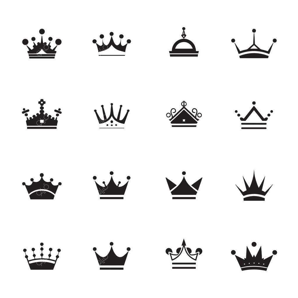 طراحی لوگوی تاج به سبک مدرن و مینیمال