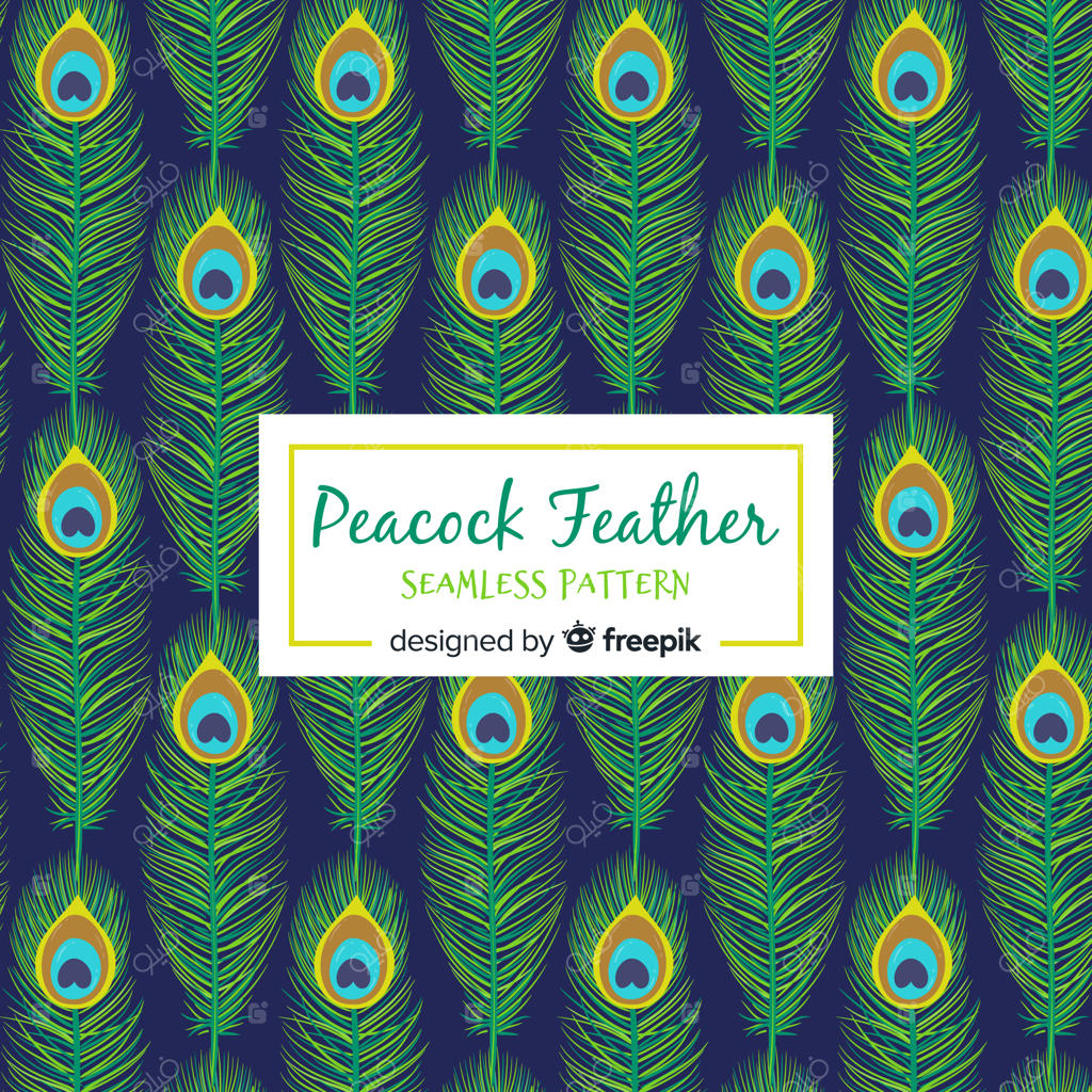 طرح زیبای پر طاووس