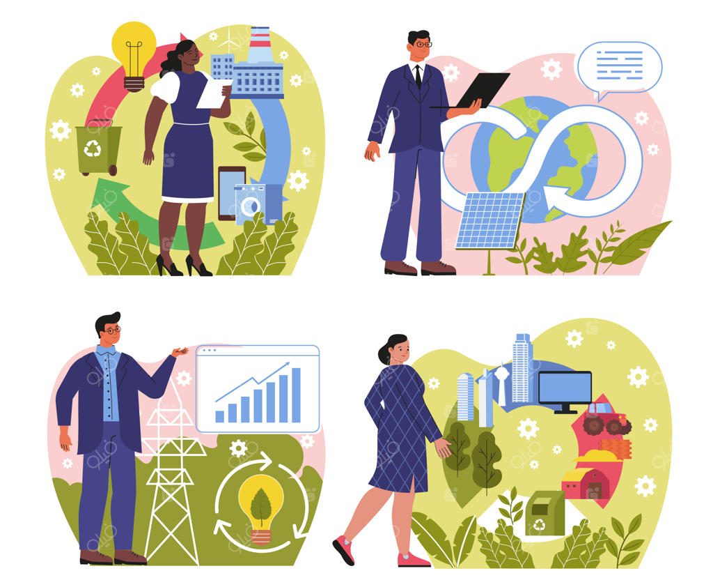 مجموعه تصاویر اقتصاد چرخه‌ای