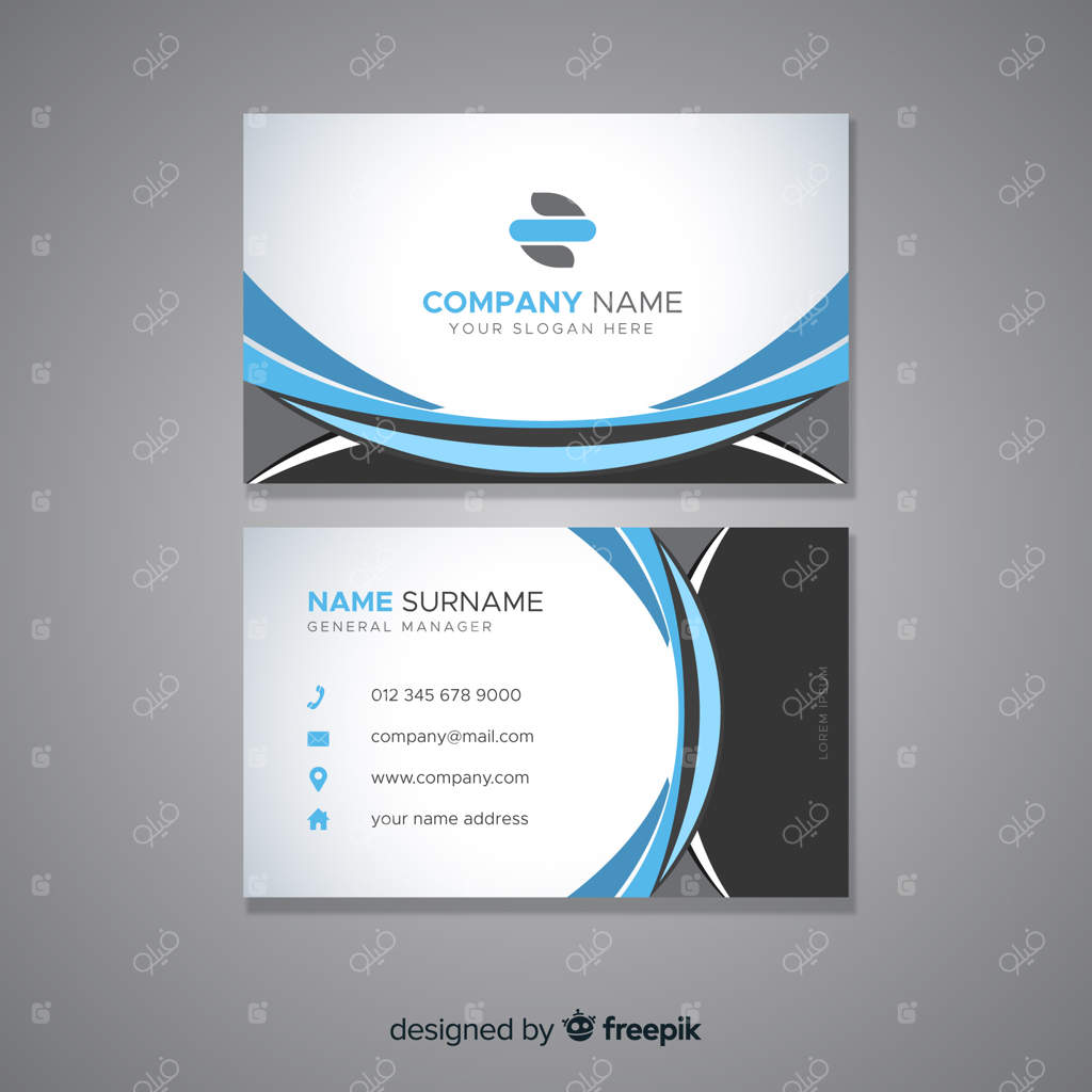 قالب کارت ویزیت مدرن و انتزاعی