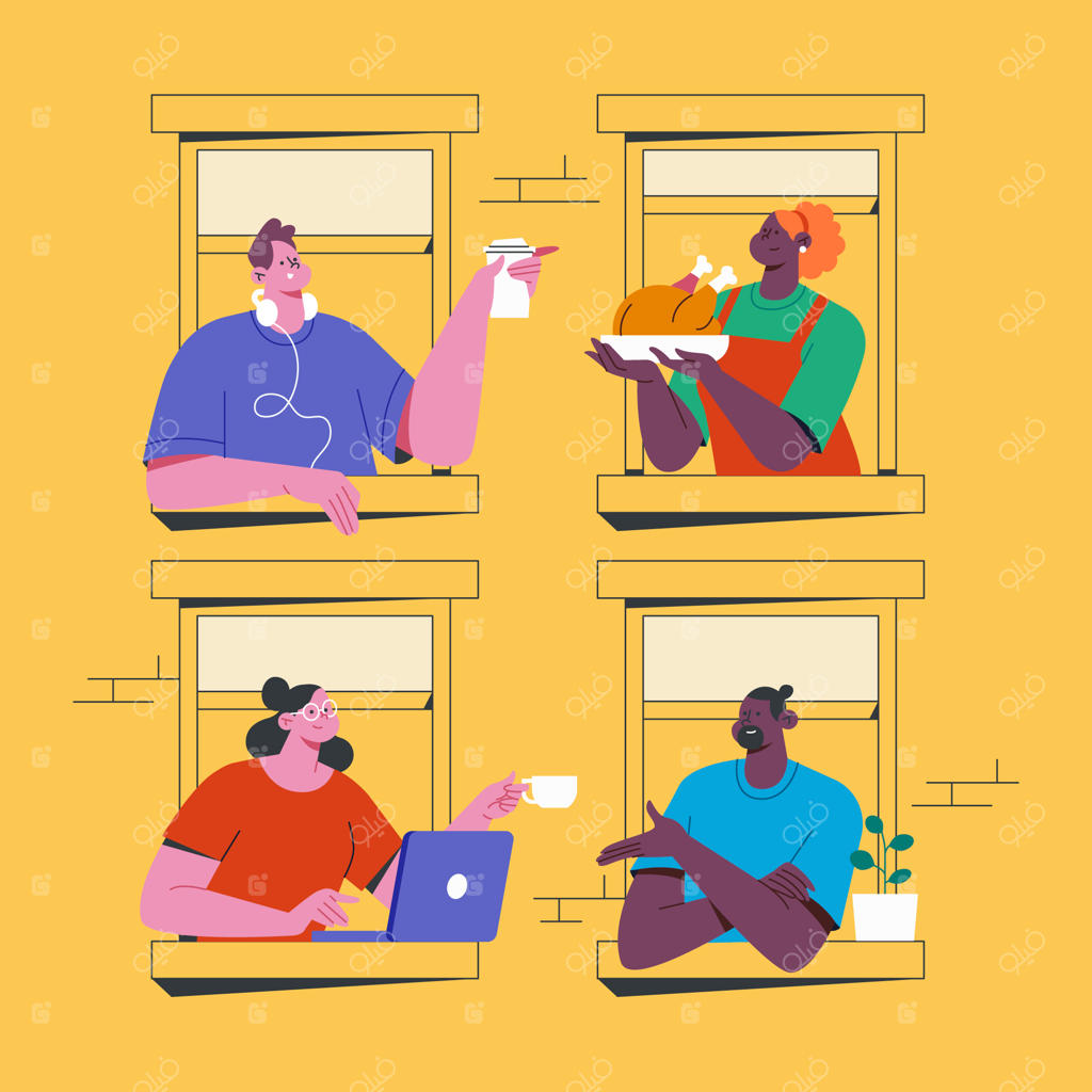 تصویر اشتراکی زندگی در آپارتمان