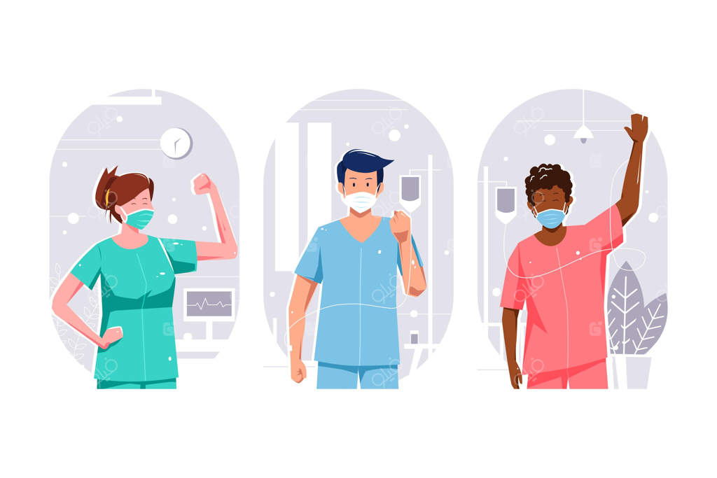 بیماران کرونایی در حال مبارزه با کووید-۱۹