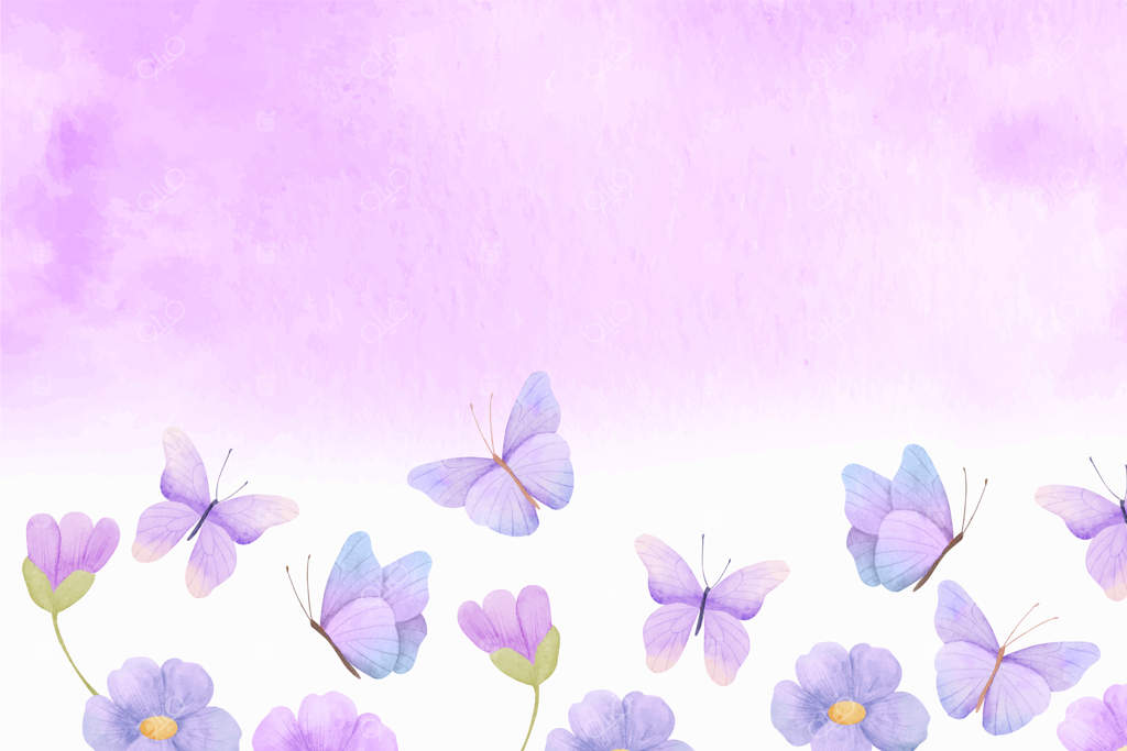 پس‌زمینه پروانه رنگارنگ آبرنگی