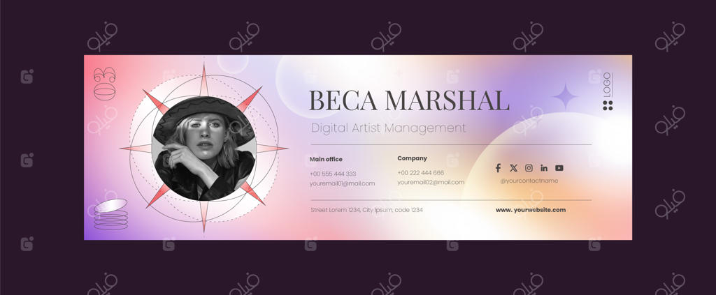 قالب امضای ایمیل گرادینت