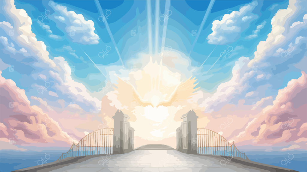 دروازه بهشت، نماد ایمان و امید؛ تصویر پس‌زمینه الهام‌بخش برای محتوای معنوی