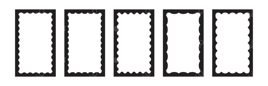 اشکال قاب مستطیل با حاشیه‌های سیاه برای طراحی چیدمان