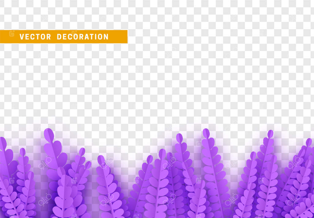 هنر کاغذی با برگ‌ها و سبک کارتونی. حاشیه تزئینی با برگ‌های جدا شده. تصویر وکتور