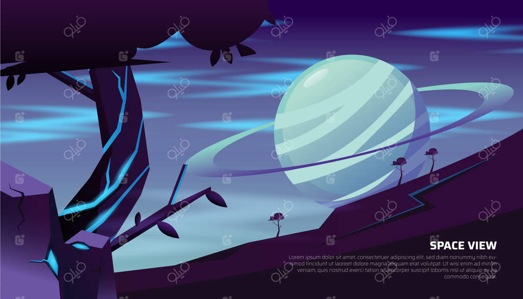 تصویر زمینه جنگل فضایی