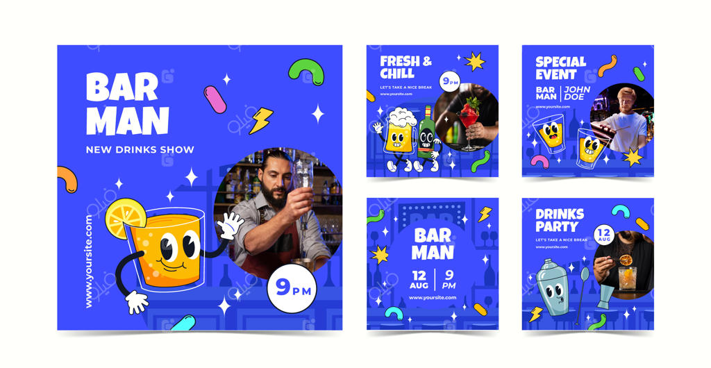 مجموعه پست‌های اینستاگرام بارمن تخت