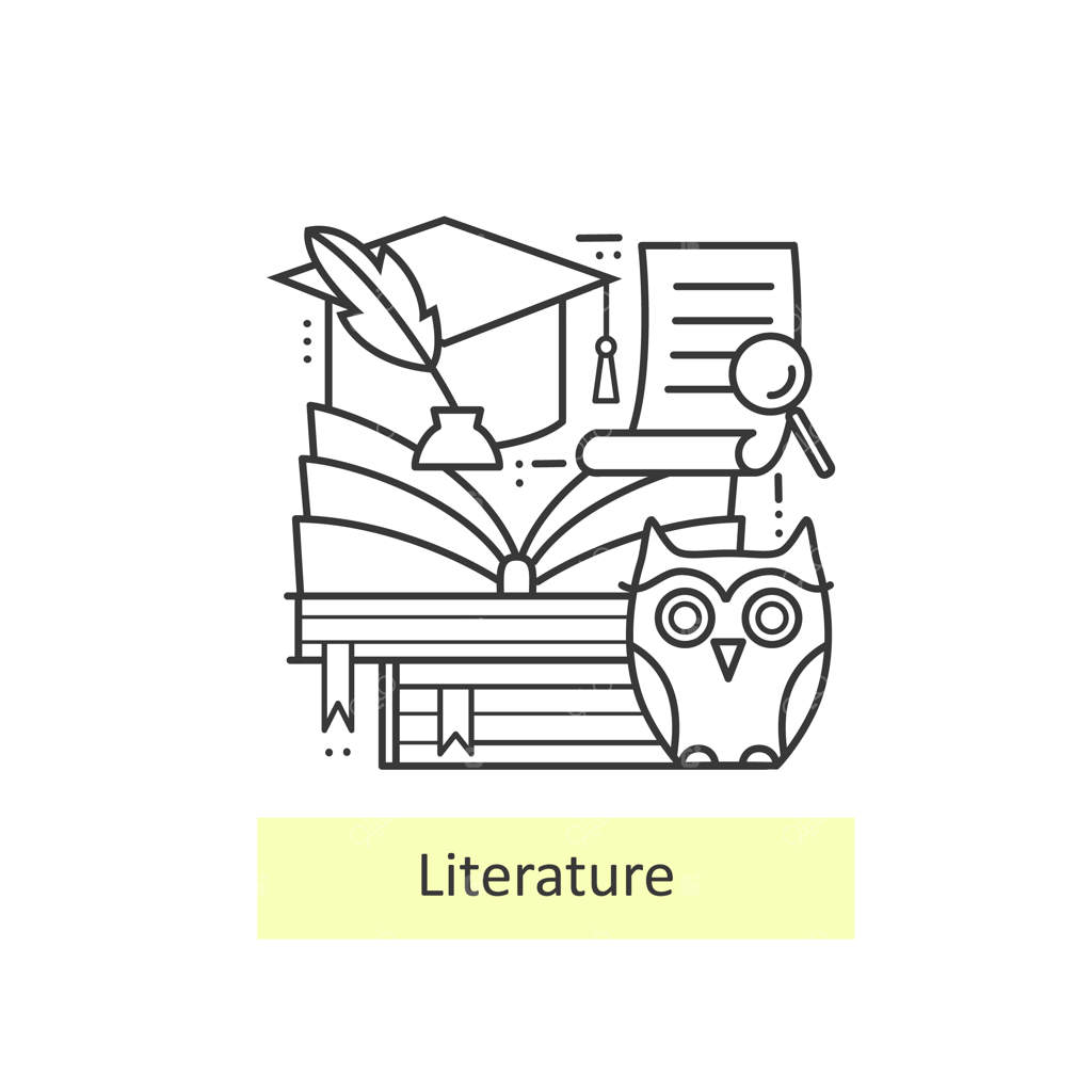 آیکون‌های خطی مدرن در موضوعات ادبیات و آموزش