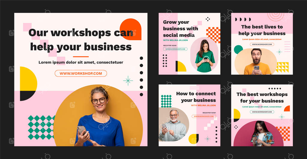 پست‌های اینستاگرامی کارگاه کسب و کار