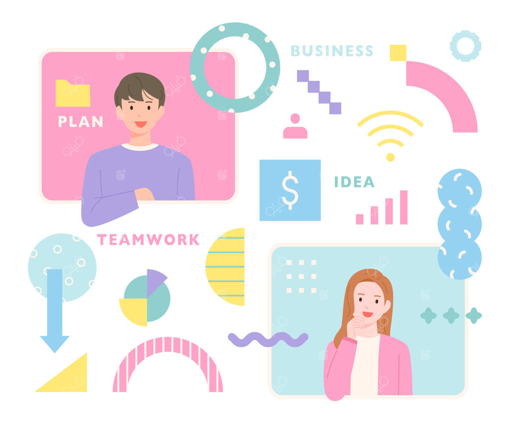 یک تاجر مرد و یک تاجر زن پشت مانیتورهای کامپیوتر خود هستند