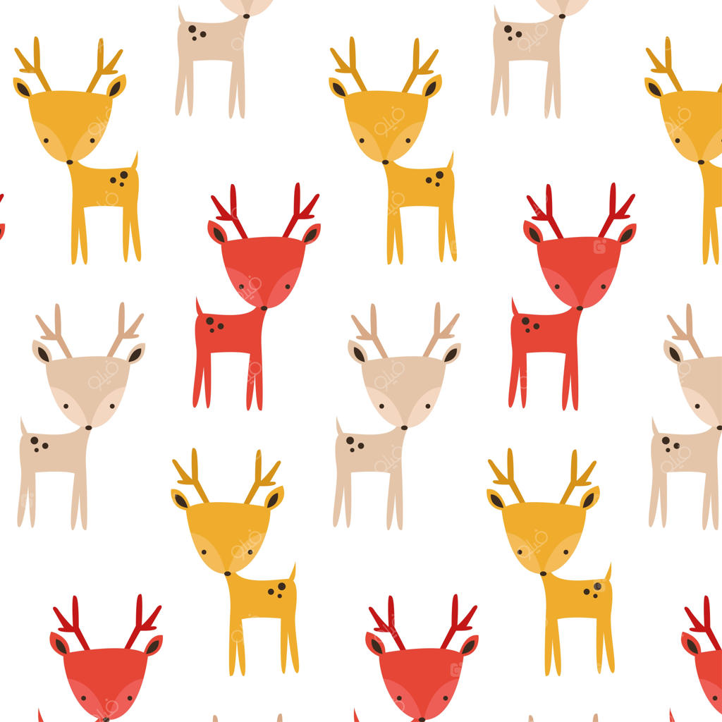 طرح زیبا و رنگارنگ بچه گوزن