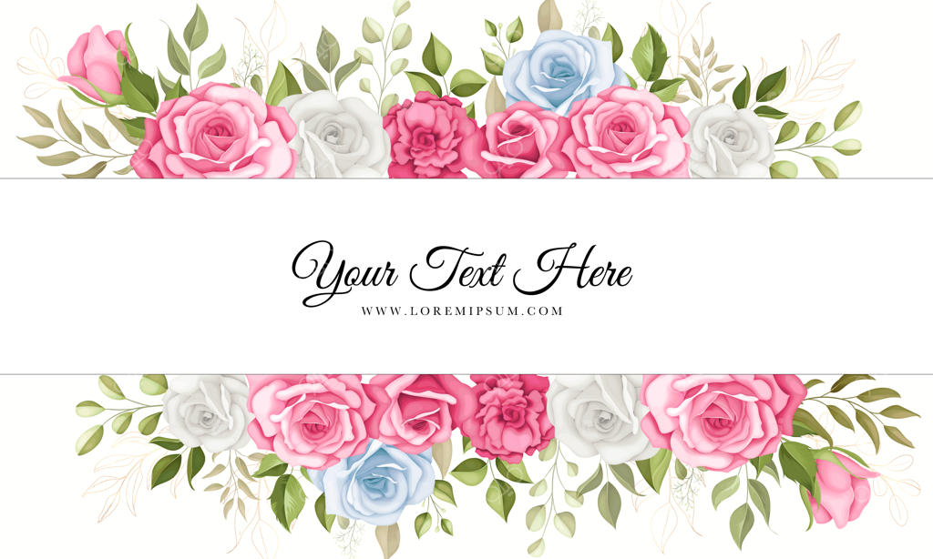 قالب زیبا با طرح گل و برگ