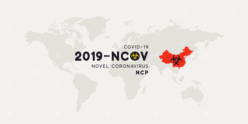 ویروس کرونا جدید (2019-ncov): پاتوژن تنفسی کروناویروس 2019-ncov منشأ گرفته از ووهان چین، همراه با نقشه و اینفوگرافیک‌های آسیا و چین. ویروس کووید 19-ncp. ویروس ncov یک ویروس RNA تک‌رشته‌ای است.