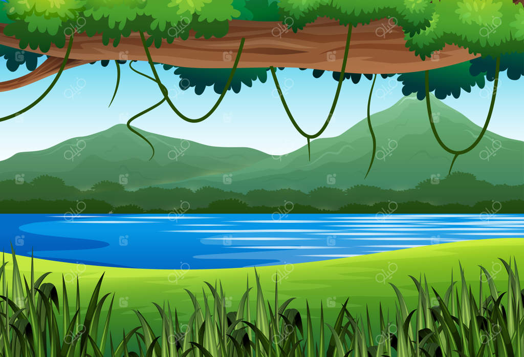 پس‌زمینه منظره طبیعی با کوهستان