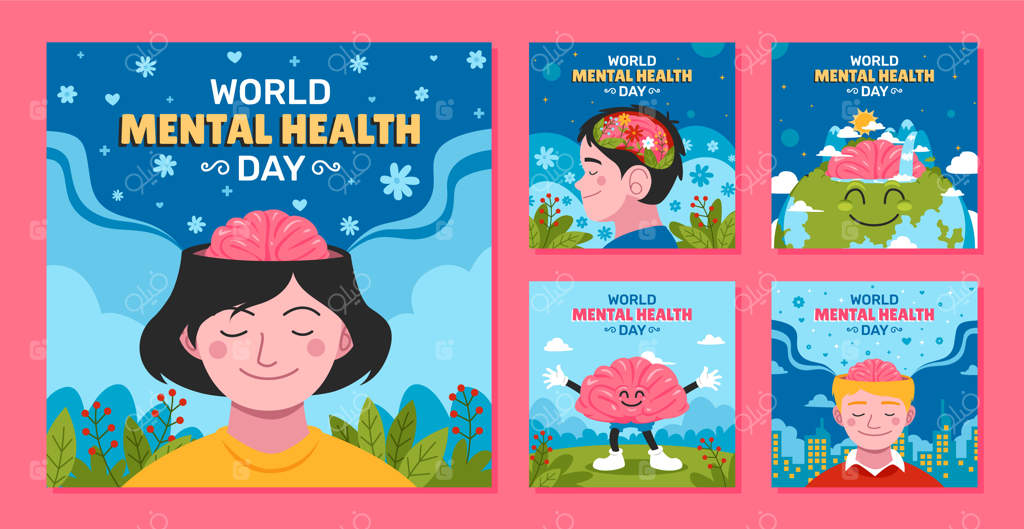 مجموعه پست‌های اینستاگرام برای آگاهی‌بخشی روز جهانی سلامت روان