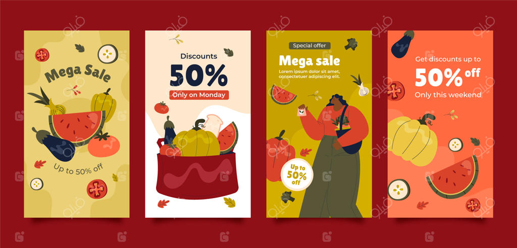 مجموعه استوری‌های اینستاگرام روز جهانی وگان‌ها