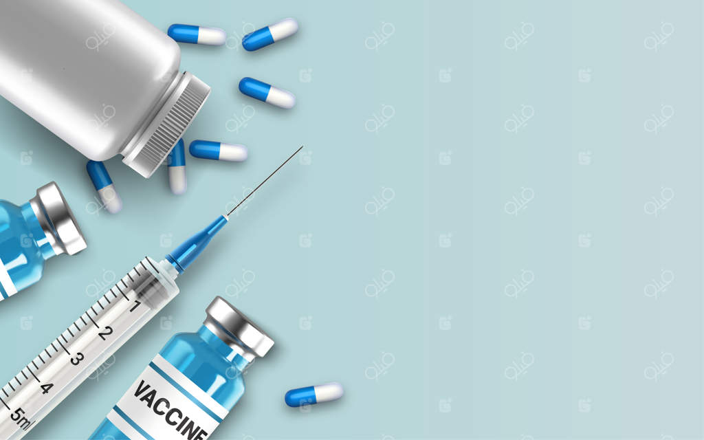 آمپول‌های شیشه‌ای واقعی، شیشه برای قرص‌ها و سرنگ. واکسیناسیون کرونا ویروس، کرونا ویروس جدید. پس‌زمینه پزشکی.