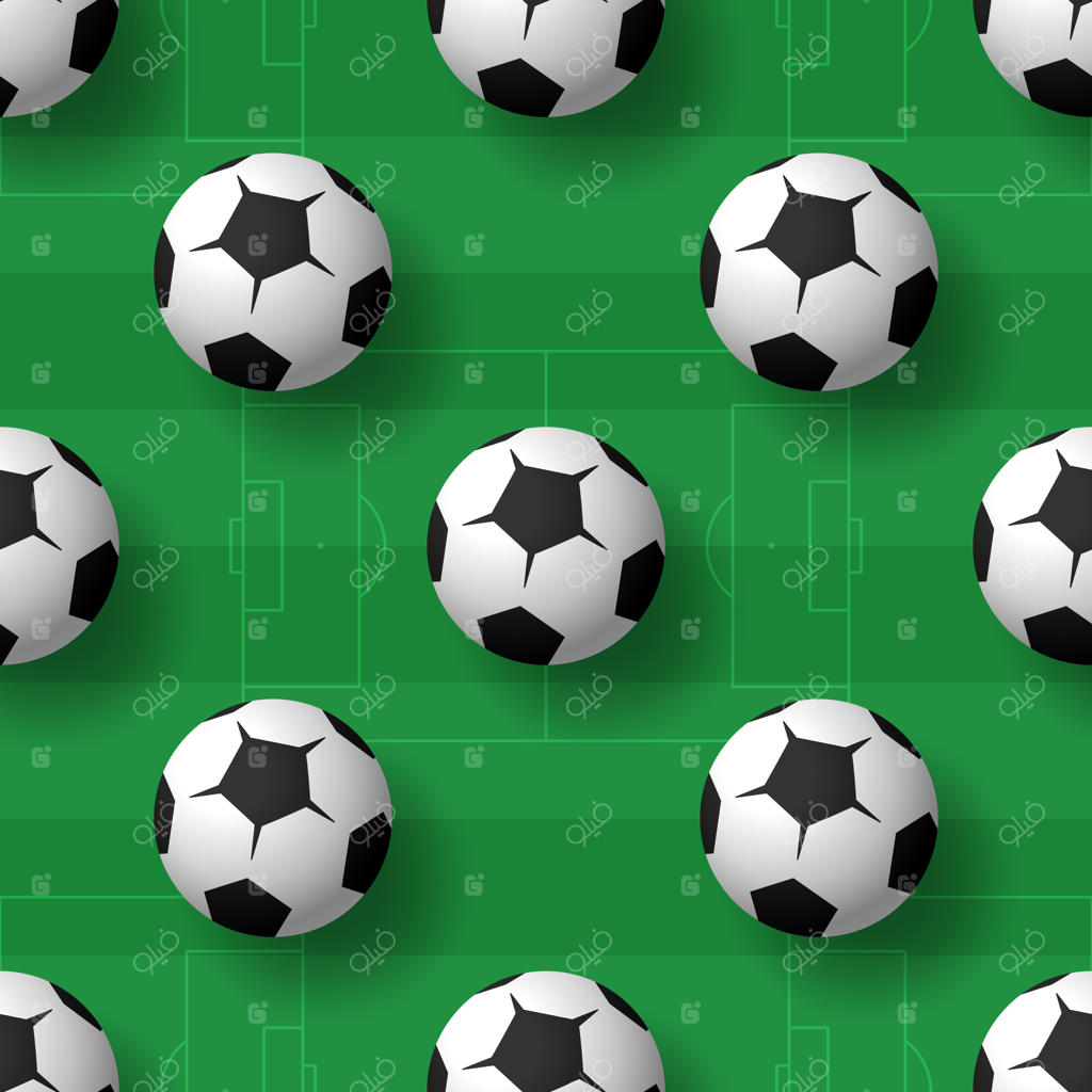 پس‌زمینه الگوی یکپارچه توپ‌های فوتبال