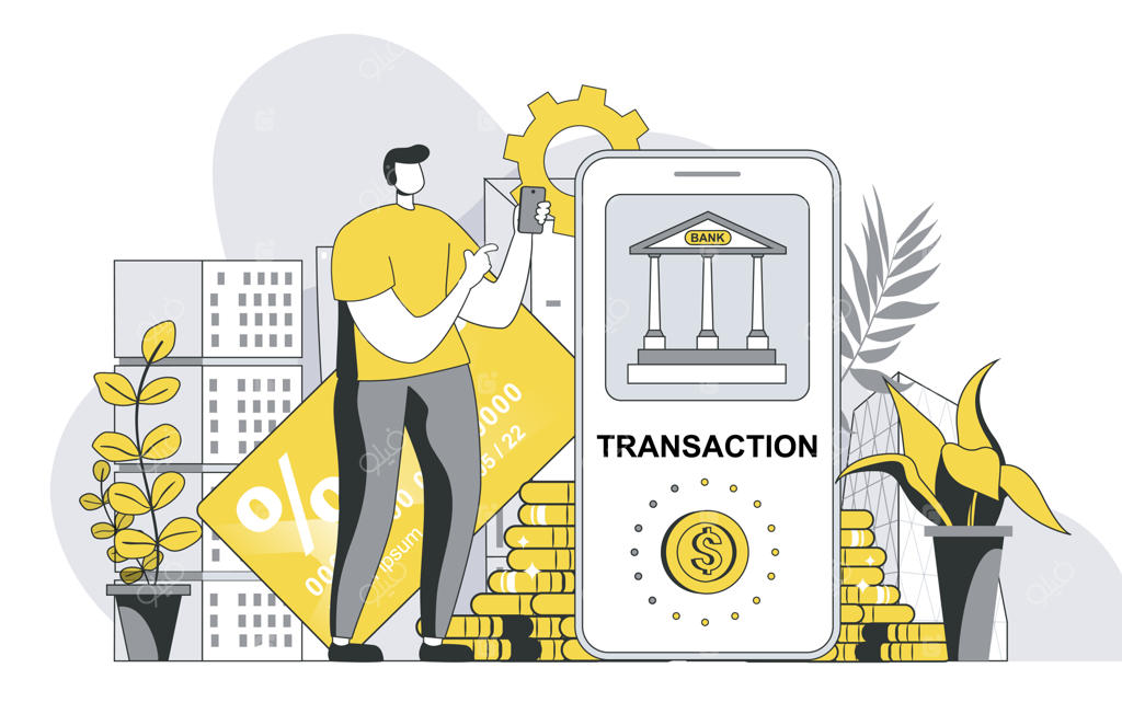 مفهوم بانکداری موبایل: پرداخت آنلاین و تراکنش‌های مالی توسط کاربران