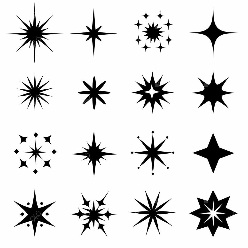 مجموعه‌ای از ستاره‌ها که روی یکی از آن‌ها کلمه Star نوشته شده است