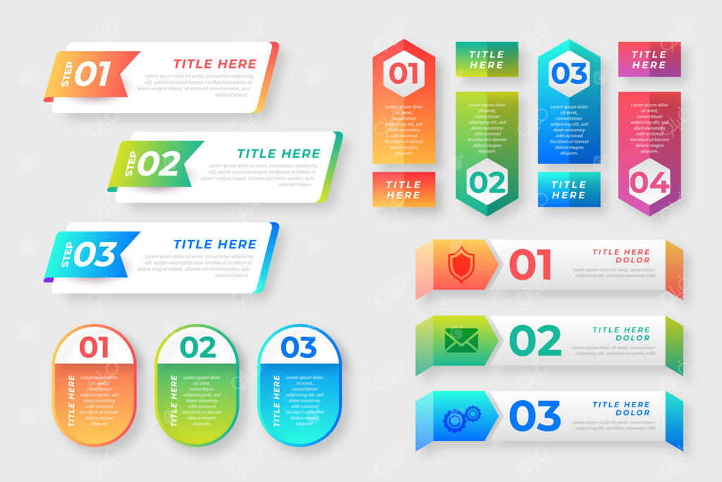 مجموعه عناصر اینفوگرافیک