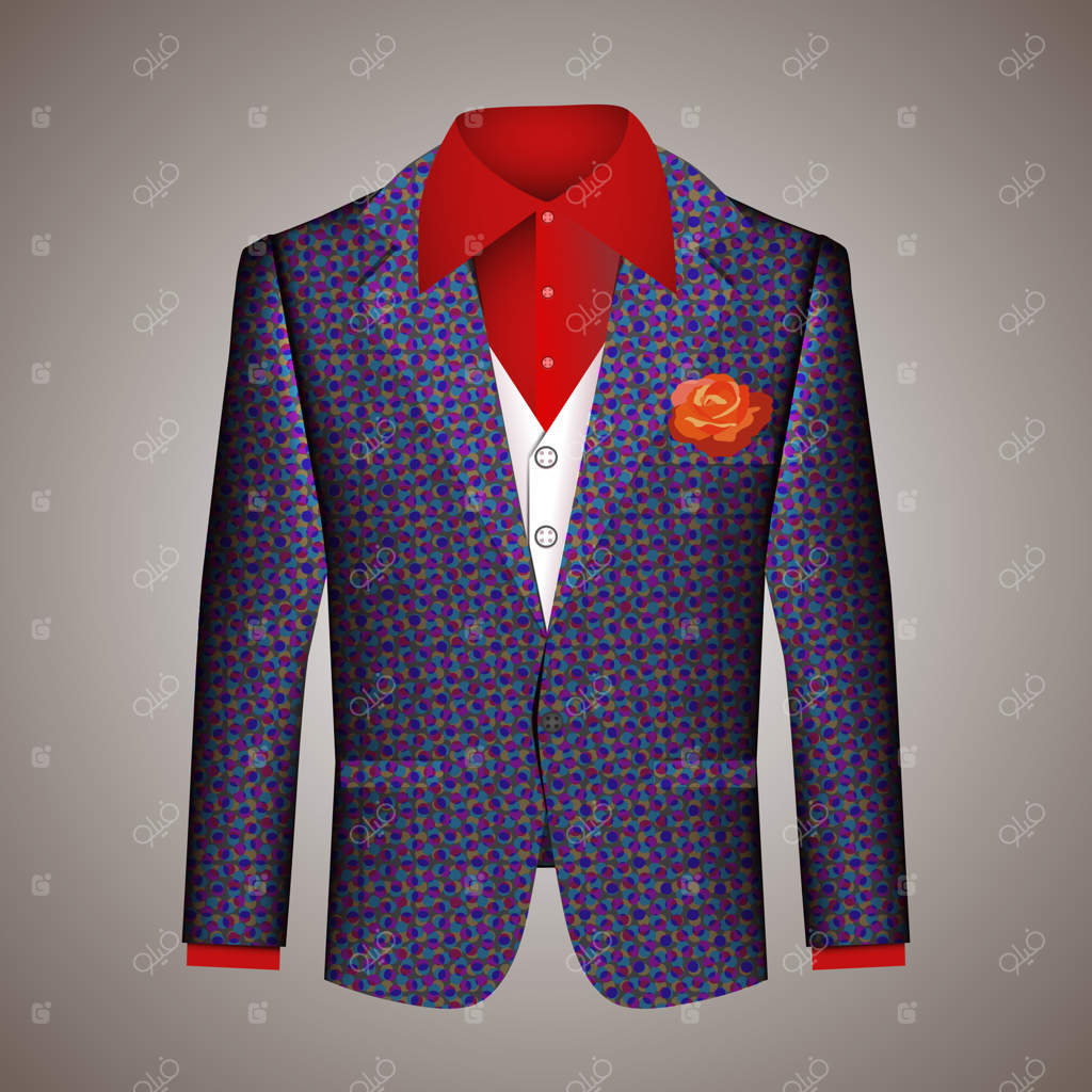 کت و شلوار هیپستر مردانه با یک کت شیک آبی سفارشی