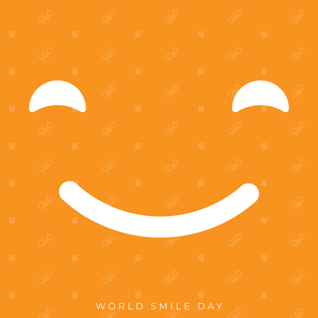 الگوی رایگان روز جهانی لبخند به صورت وکتور